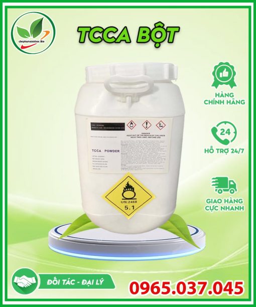 Tcca bột 90% Trung Quốc thùng 25kg xử lý nướcTcca bột 90% Trung Quốc thùng 25kg xử lý nước