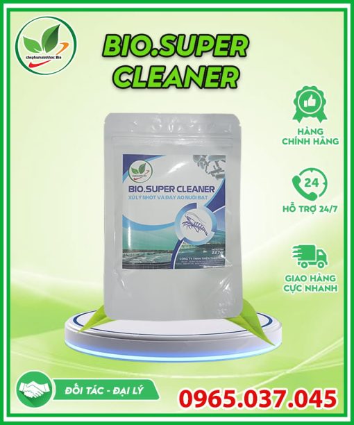 Bio Super Cleaner xử lý nhớt và đáy ao nuôi bạt