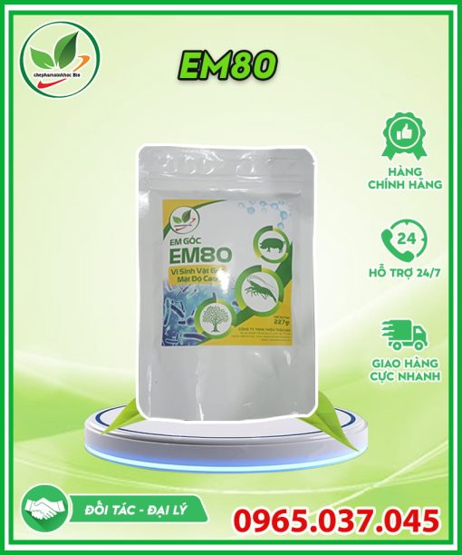 EM80 dạng bột dùng trong nuôi trồng thủy sản