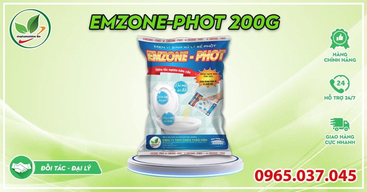 Men Vi Sinh Xử Lý Bể Phốt Emzone-Phot 200g